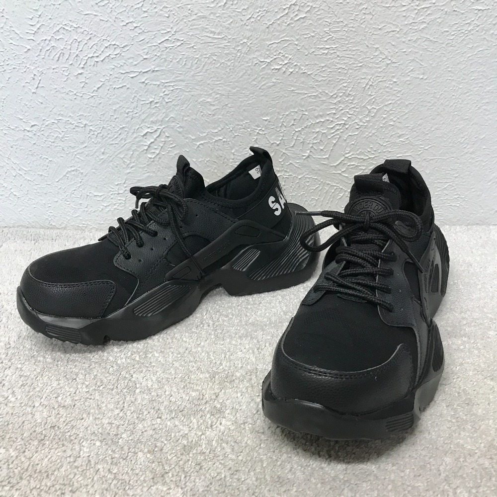 Woerdun Unisex Safety Shoes Size 39 Black Camo Steel Toe Work Sneakers‎ Like New